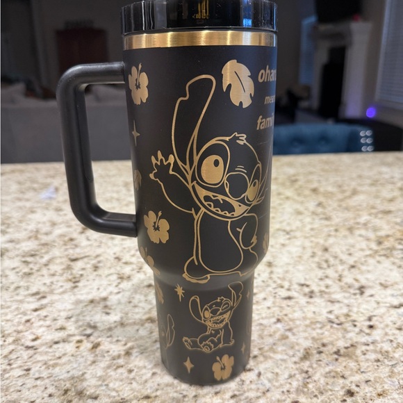 Stanley Black and Gold Stitch Mug - Picture 2 of 3
